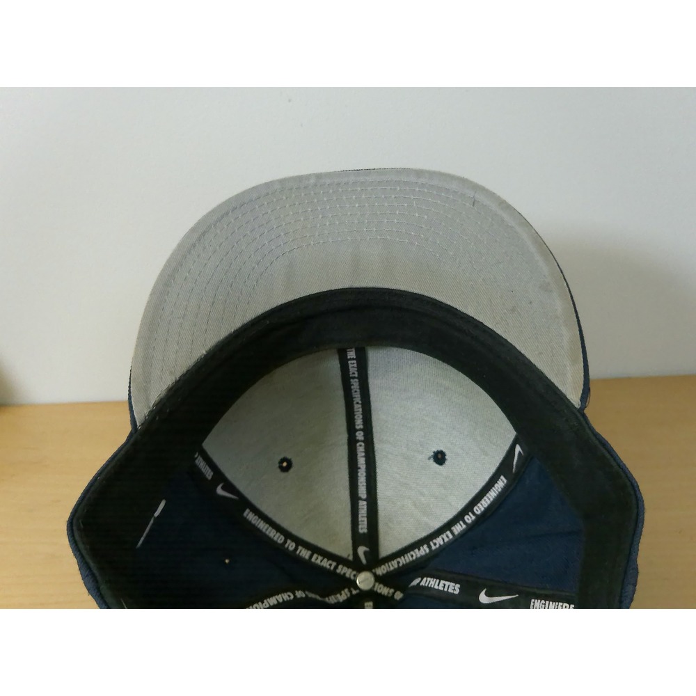 VTG Nike True Penn State Nittany Lions Snapback Hat Navy Blue White OSFM Cap - Picture 5 of 7